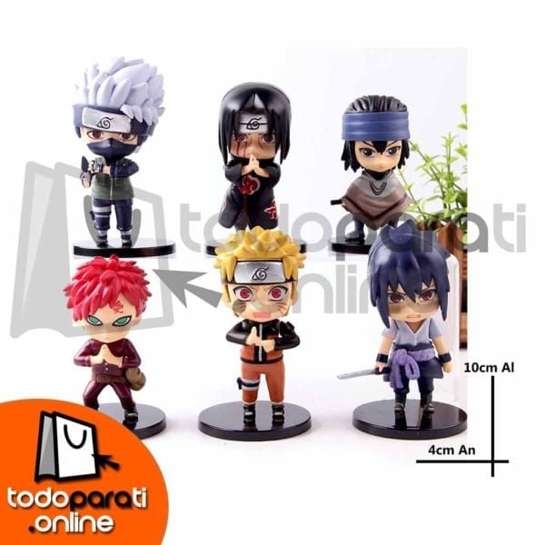 set figuras naruto shippuden x6