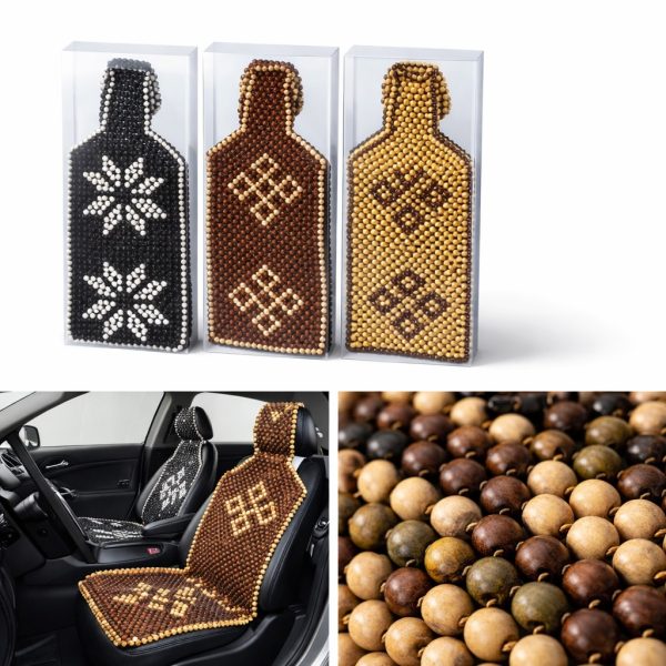 Respaldo Tipo Bolas de Madera para Asiento de Auto – Frescura y Confort